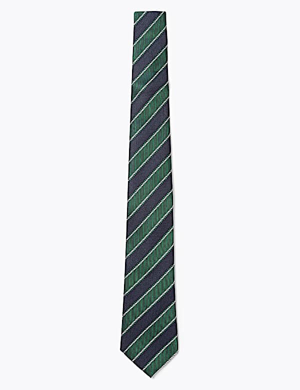 Striped Pure Silk Tie