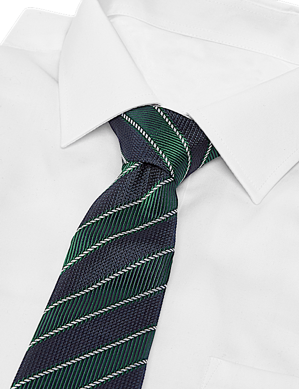 Striped Pure Silk Tie