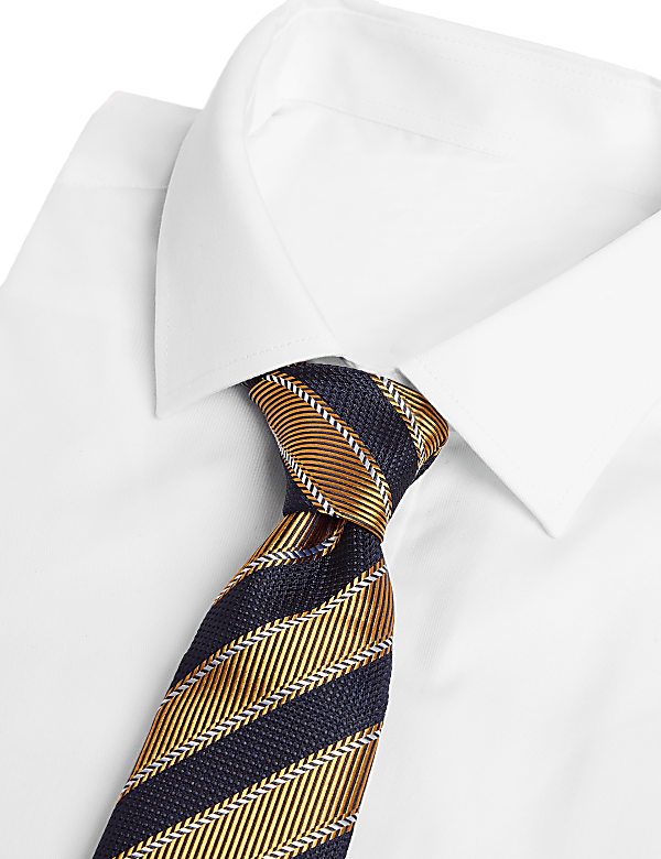 Striped Pure Silk Tie