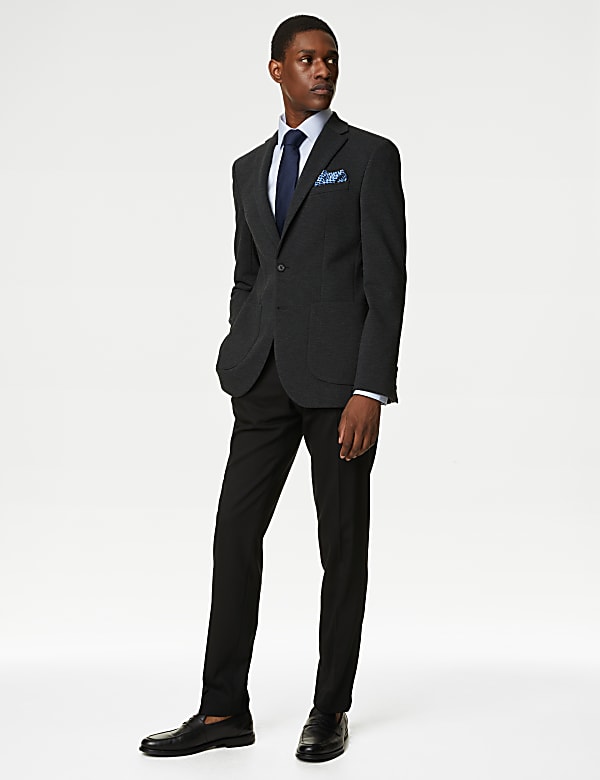 Textured Jersey Blazer