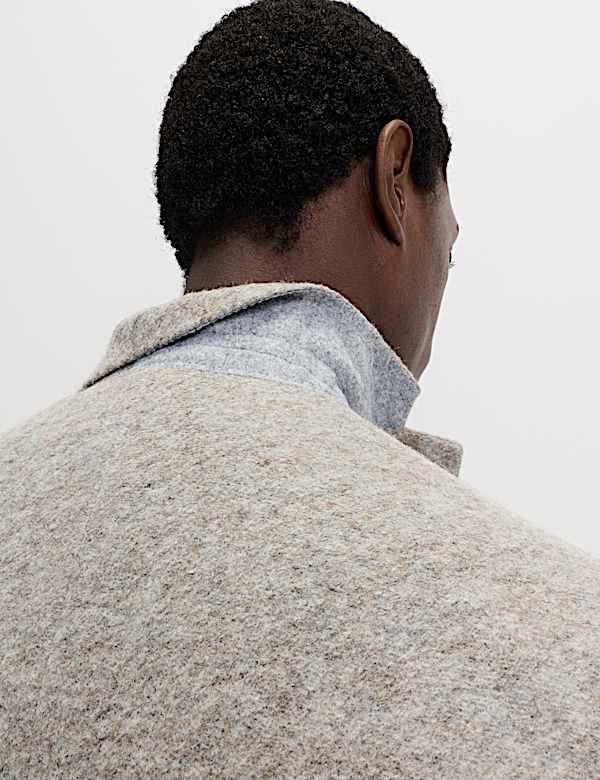 Tailored Fit Wool Blend Textured Blazer - HR