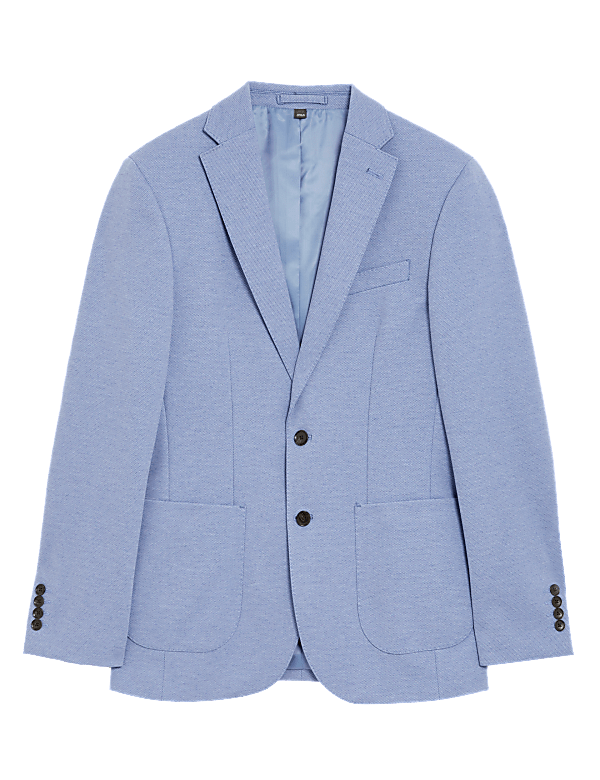 Textured Jersey Jacket with Stretch