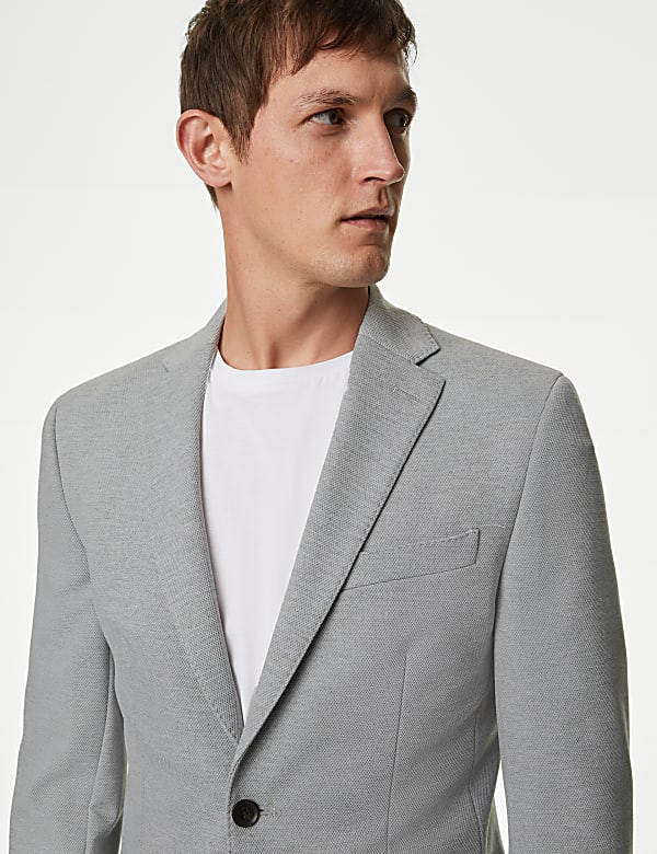 Textured Jersey Jacket with Stretch