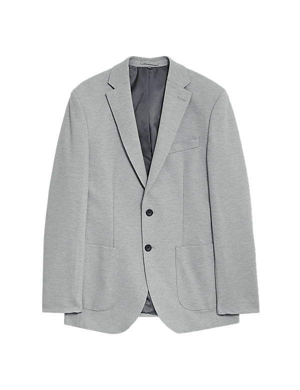 Textured Jersey Jacket with Stretch