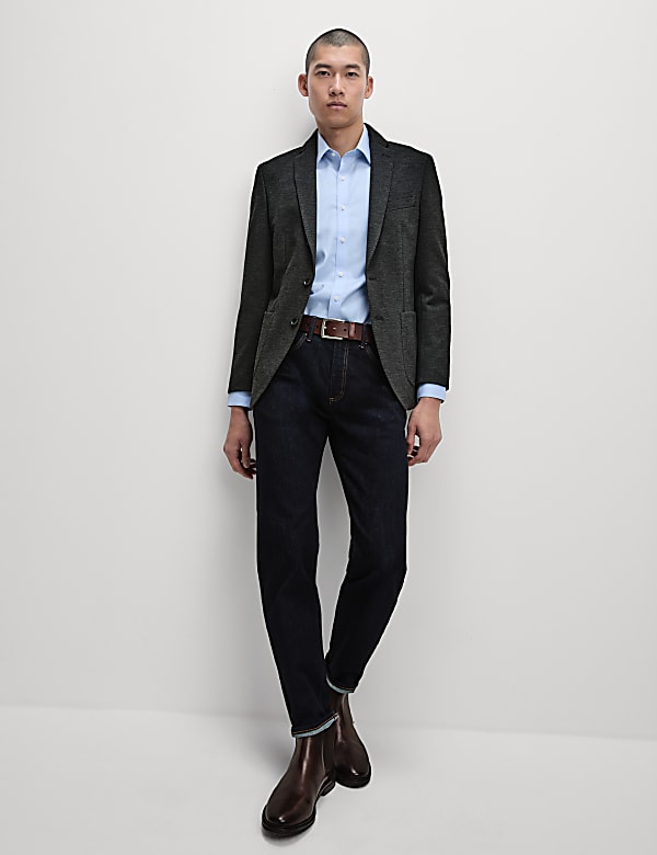 Textured Jersey Jacket with Stretch