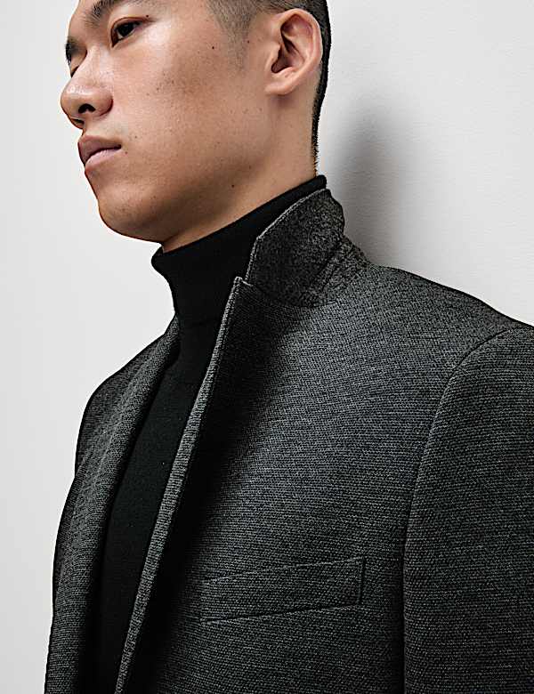 Textured Jersey Jacket with Stretch