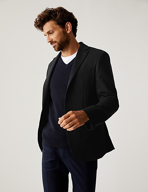 Textured Jersey Jacket with Stretch