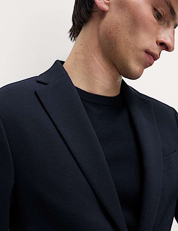 Tailored Fit Jersey Textured Blazer - SI