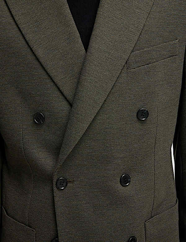 Tailored Fit Jersey Double Breasted Blazer - IL
