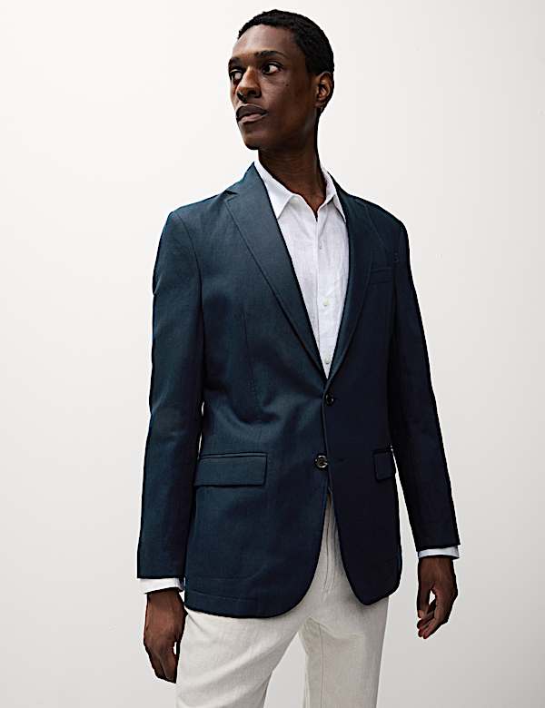 Tailored Fit Cotton Rich Laundered Jacket - US