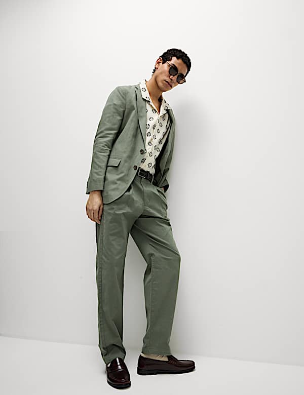 Tailored Fit Cotton Rich Laundered Jacket - HU