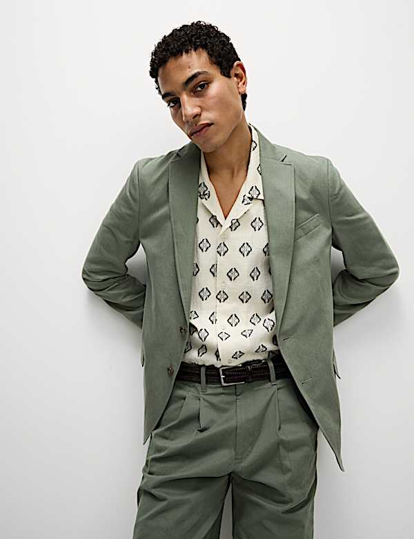 Tailored Fit Cotton Rich Laundered Jacket - HU