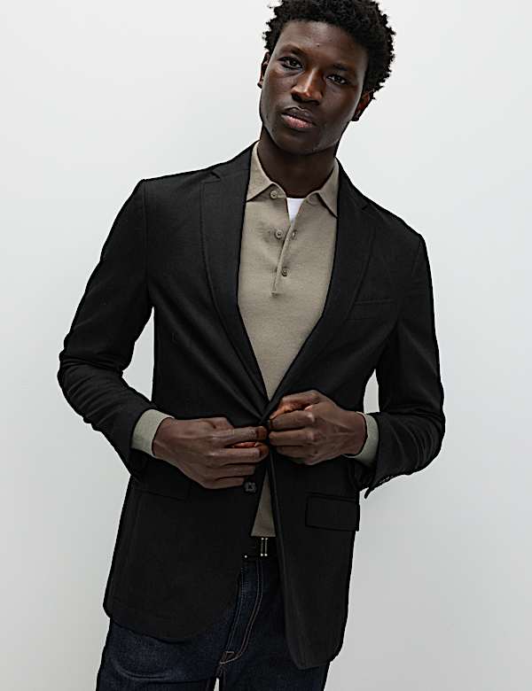 Tailored Fit Cotton Rich Laundered Jacket - VN