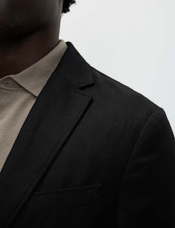 Tailored Fit Cotton Rich Laundered Jacket - BN