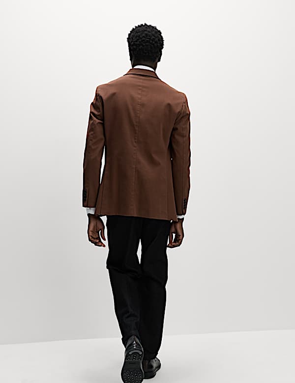 Ελαστικό μπλέιζερ με προσαρμοσμένη εφαρμογή και υψηλή περιεκτικότητα σε βαμβάκι με χνουδωτή υφή - GR