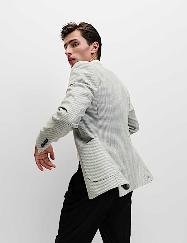 Tailored Fit Puppytooth Stretch Blazer - AT