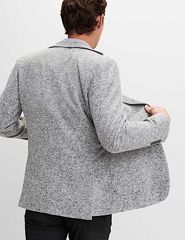 Tailored Fit Wool Blend Blazer with Gilet - KR