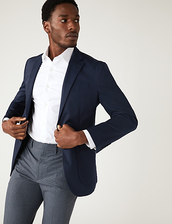Marks and spencer navy blazer sales