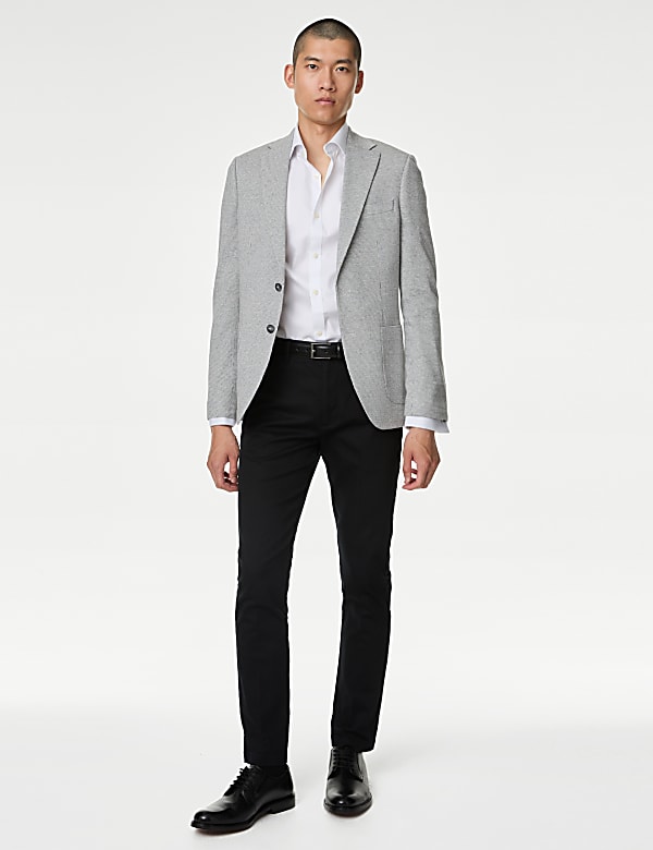 Tailored Fit Cotton Rich Puppytooth Blazer