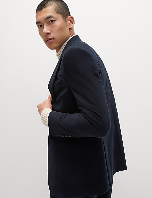 Italian Moleskin Single Breasted Blazer