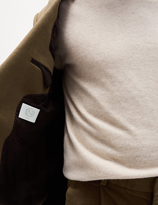 Italian Moleskin Single Breasted Blazer