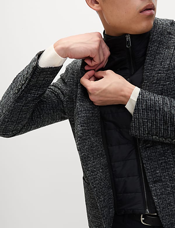 Tailored Fit Wool Blend Blazer with Gilet