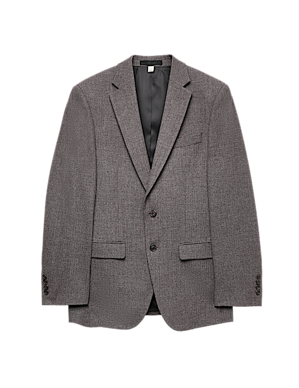 Tailored Fit Micro Check Suit Jacket