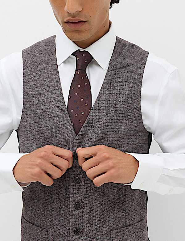 Gilet de costume &agrave; petits carreaux - CA