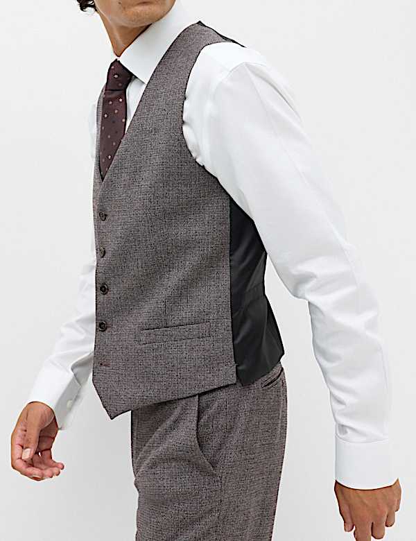 Gilet de costume &agrave; petits carreaux - CA