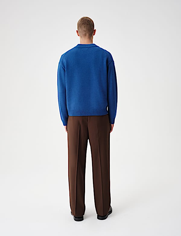 Regular Fit Twill Stretch Suit Trousers - IT