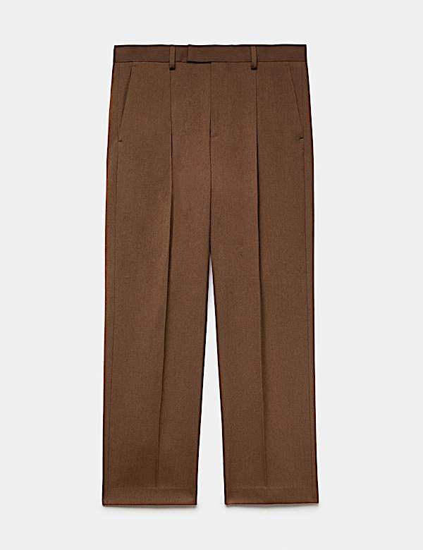 Regular Fit Twill Stretch Suit Trousers - IT