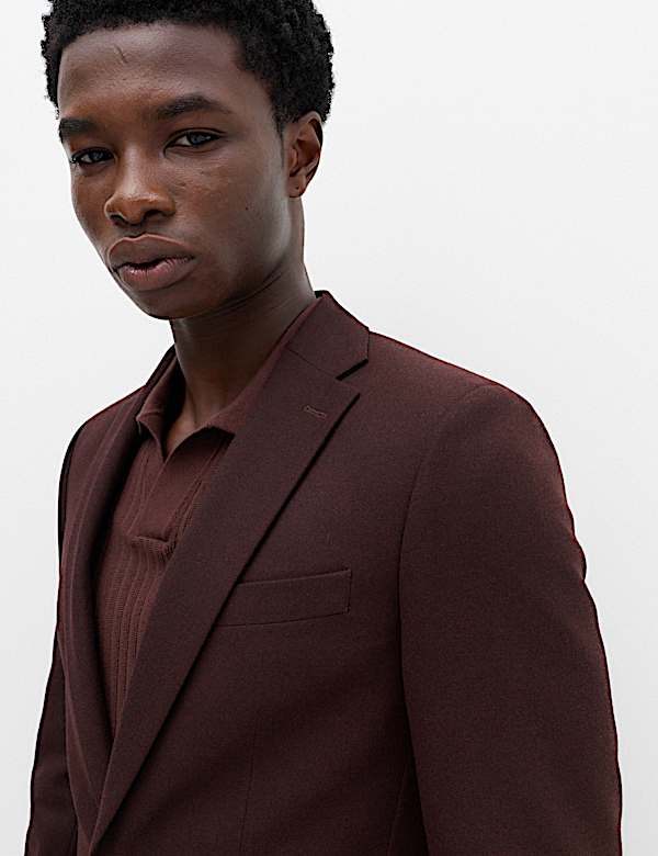 Slim Fit Twill Suit Jacket - IS