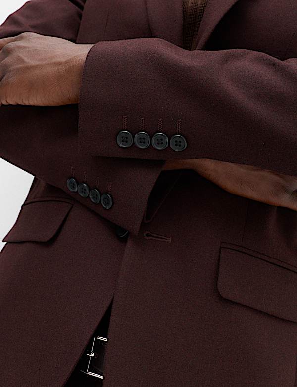 Slim Fit Twill Suit Jacket - IS