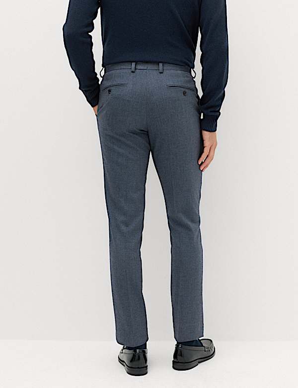Slim Fit Twill Suit Trousers - MX