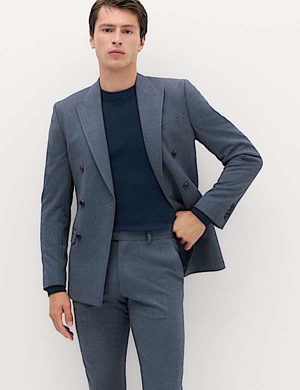 Slim Fit Twill Suit Trousers - MX