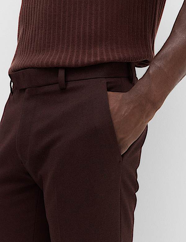Slim Fit Twill Suit Trousers - AL