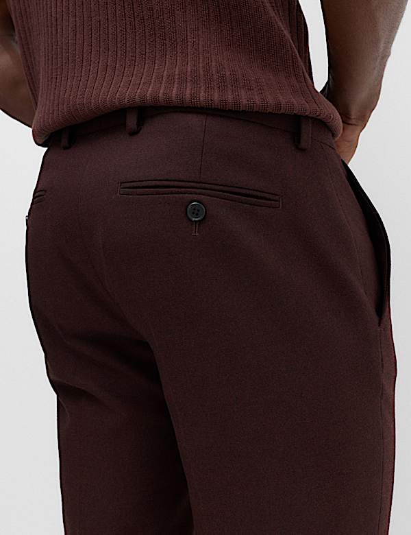 Slim Fit Twill Suit Trousers - AL