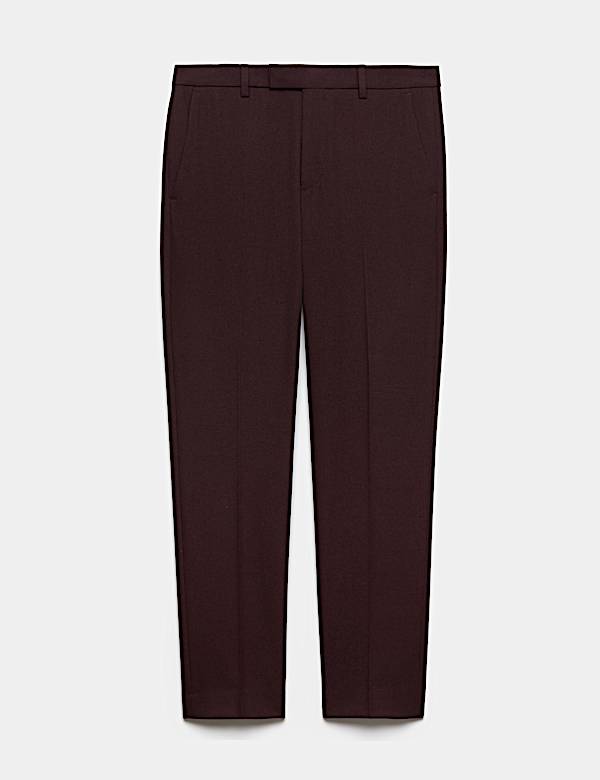 Slim Fit Twill Suit Trousers - AL