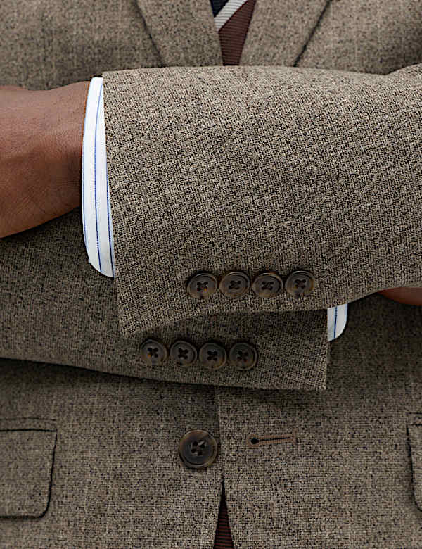 Schmal geschnittene Anzugjacke mit Stretchanteil und Nadelstreifenmuster - AT