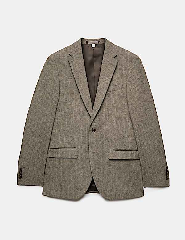 Schmal geschnittene Anzugjacke mit Stretchanteil und Nadelstreifenmuster - AT
