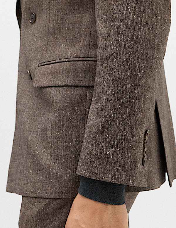 Tailored Fit Textured Stretch Suit Jacket - UA