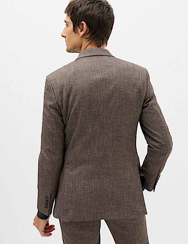 Tailored Fit Textured Stretch Suit Jacket - UA