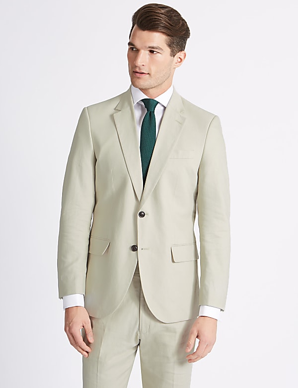 Linen Blend Regular Fit Suit Jacket