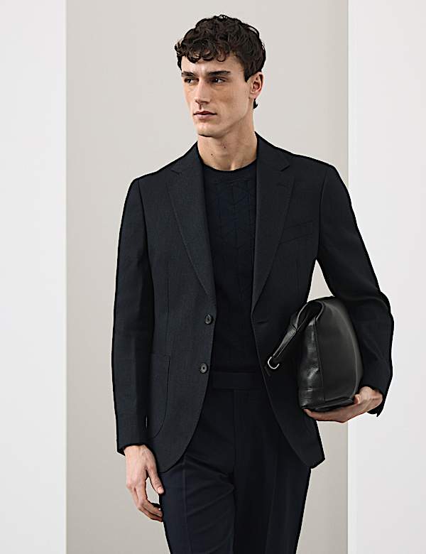 בלייזר בטקסטורה מתערובת פשתן - IL