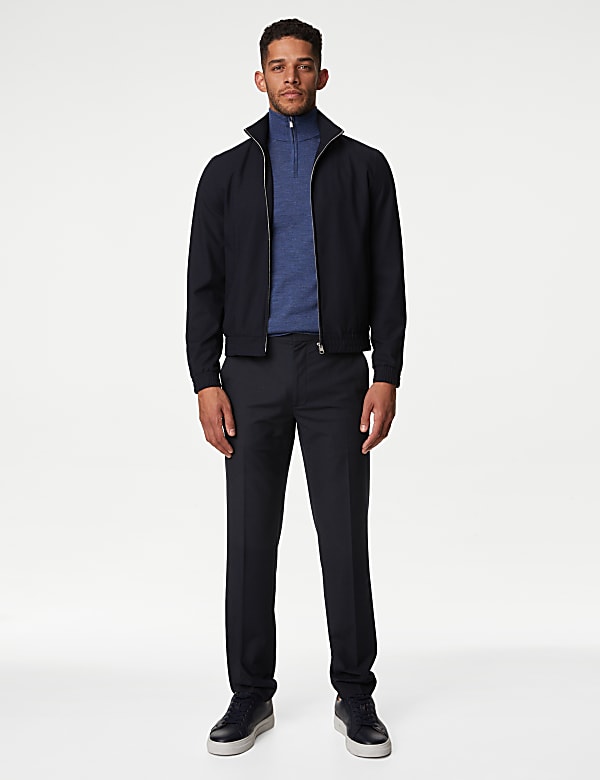 Textured Stretch Trousers
