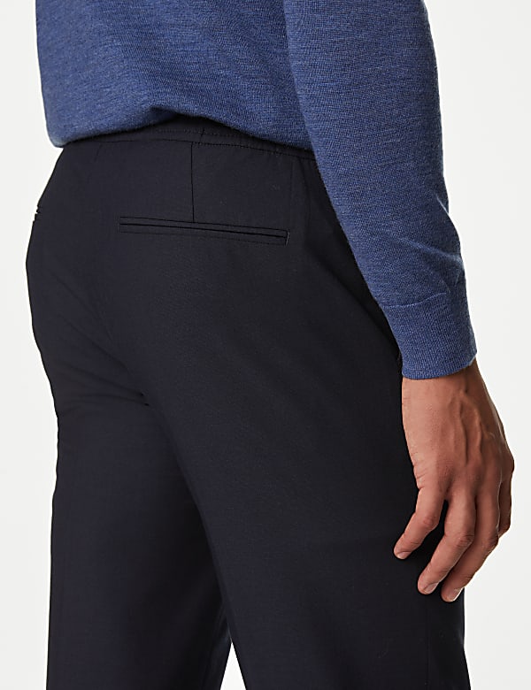 Textured Stretch Trousers