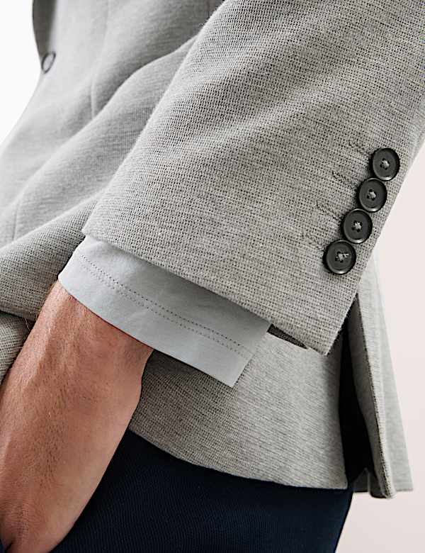 Cotton Rich Knitted Blazer with Gilet - GR