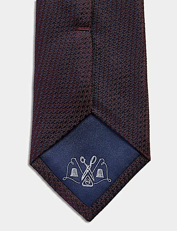 Kravata ze 100% hedvábí s texturou - CZ