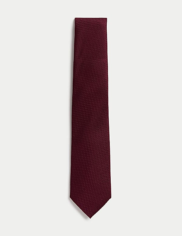 Textured Pure Silk Tie - IT