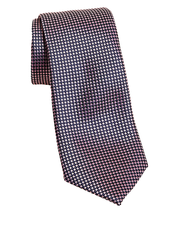 Check Pure Silk Tie